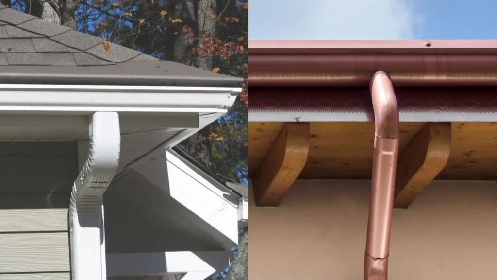 Copper vs Aluminum Gutters Downspouts 